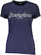 Ermanno Scervino Women's T-shirt with V Neck Indigo