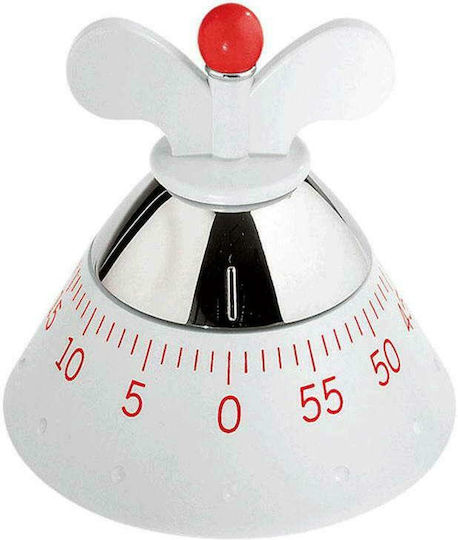 Alessi Analog Küchentimer A09 W B Countdown Weiß