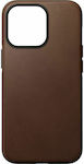 Nomad Modern Leather Umschlag Rückseite Leder Rustic Brown (iPhone 13) NM01056485