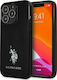 U.S. Polo Assn. Horses Logo Umschlag Rückseite Kunststoff Schwarz (iPhone 13 Pro Max)