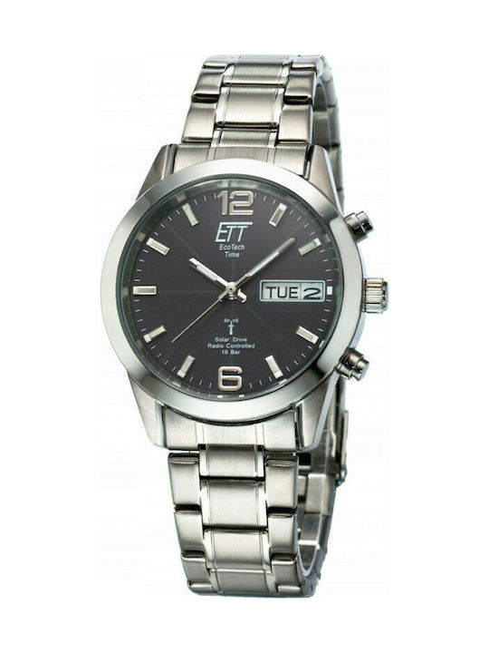 ETT Watch Solar with Silver Metal Bracelet