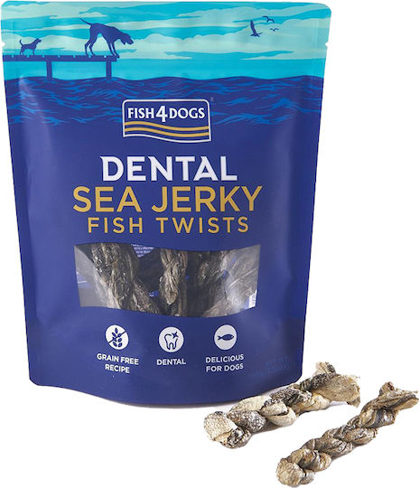Fish4Dogs Dental Sea Jerky Fish Twists Λιχουδιά για Σκύλους κατά της Πέτρας & Πλάκας 100gr