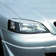 Motordrome Front Headlights Eyebrows for Opel Astra G 1998-2004 Μαύρα