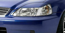 Motordrome Car Headlight Eyelashes for Honda Civic 2001-2003 Schwarz
