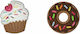 Baby to Love Mini Sweets Μασητικός Κρίκος Οδοντοφυΐας από Σιλικόνη για 3 m+ Καφέ 2τμχ