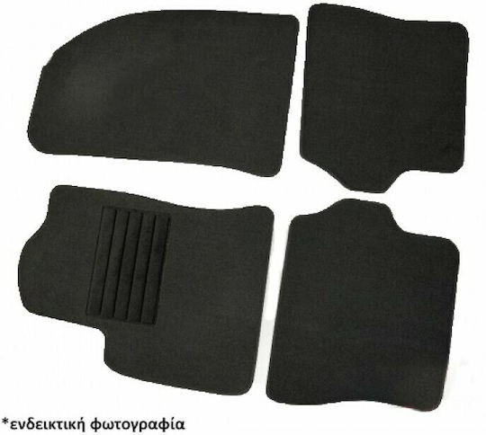 Cik Satz Vorder- und Hintermatten 4Stück aus Teppichboden für Jeep Wrangler 2007-2018 Schwarz