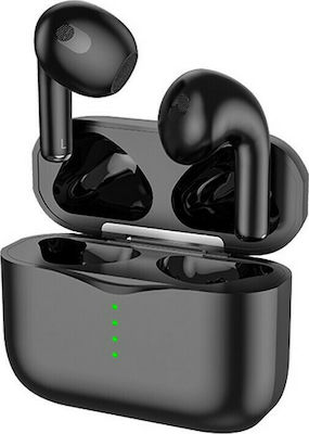 Hoco EW09 Earbud Bluetooth Handsfree Ακουστικά με Θήκη Φόρτισης Μαύρα