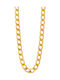 Visetti Chain Neck made of Steel Gold-plated Wide Thickness 8.8mm and Length 40cm