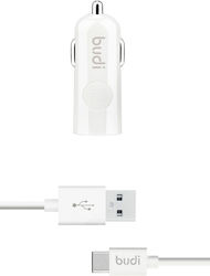 Budi Φορτιστής Αυτοκινήτου με Θύρα 1xUSB-A και Καλώδιο Type-C Budi Φορτιστής Αυτοκινήτου με Θύρα 1xUSB-A και Καλώδιο Type-C