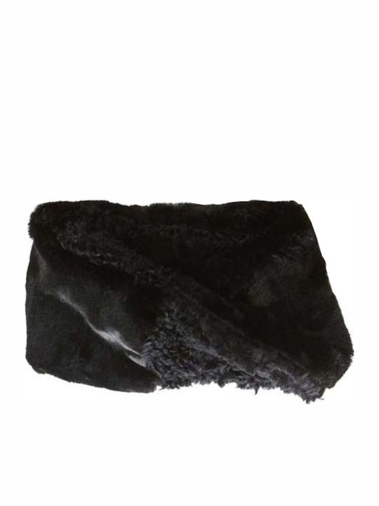 Women's Furry Neck Warmer Black