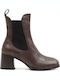 Leather Women's Ankle Boots Brown