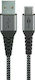 Goobay Braided USB 2.0 Cable USB-C male - USB-A 60W Gray 1m (49296)
