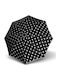 Knirps T.200 Medium Duomatic Winddicht Regenschirm Kompakt Dot Art Black