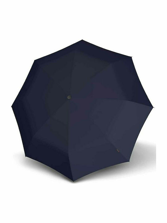 Knirps Automatic Umbrella with Walking Stick Navy Blue