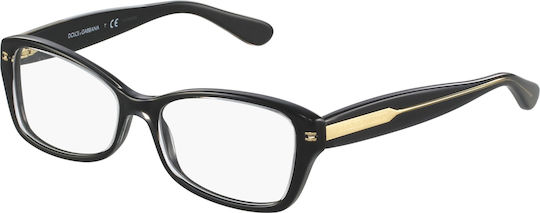 Dolce & Gabbana Women's Acetate Prescription Eyeglass Frame Black DG3176 2771