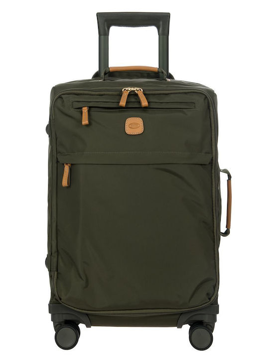 Bric's Milano X-Travel Βαλίτσα Ταξιδίου Καμπίνας Υφασμάτινη Χακί με 4 Ρόδες Ύψους 55εκ.