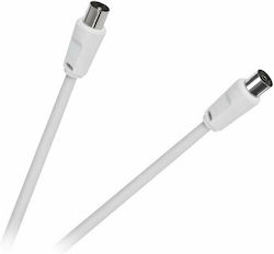 Cabletech Καλώδιο Κεραίας Coax male - Coax female Λευκό 5m