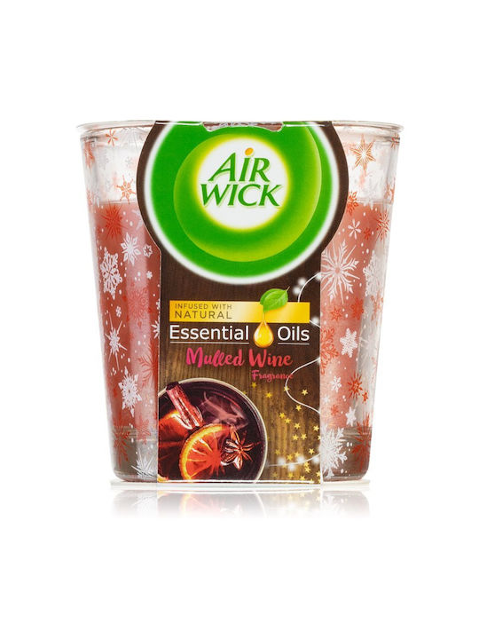 Airwick Lumânare Aromată Essential Oils Borcan cu Aromă vin fiert Roșu 105gr 1buc