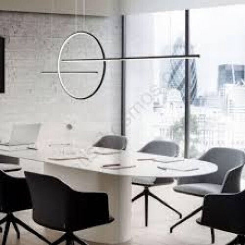 Redo Group Giotto Κρεμαστό Φωτιστικό Μαύρο LED με Θερμό Λευκό Φως Ράγα