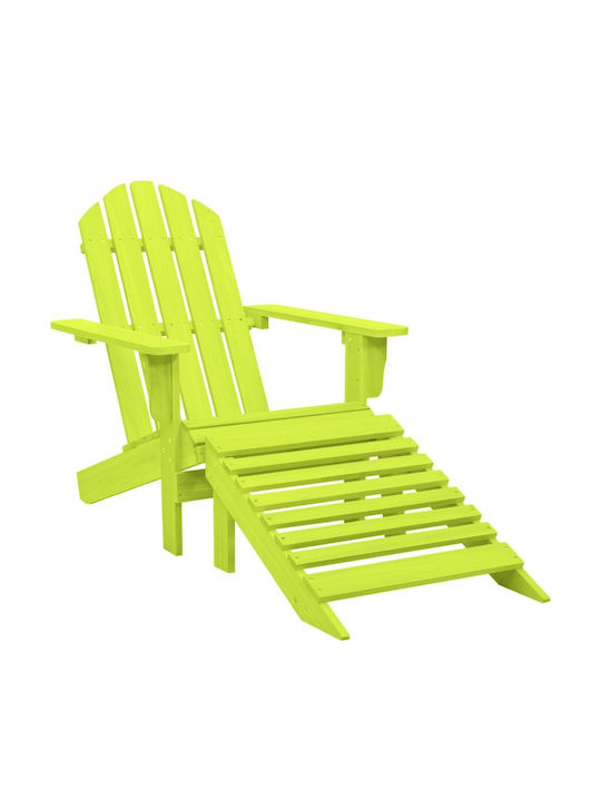 Градински Шезлонг Дървен Adirondack Зелен 147.5...
