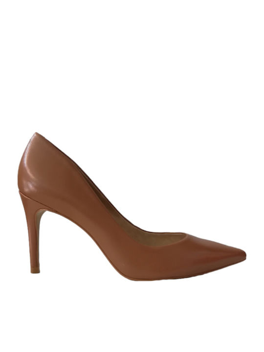 Carrano Leder Pumps mit Stiletto-Absatz Chesnut