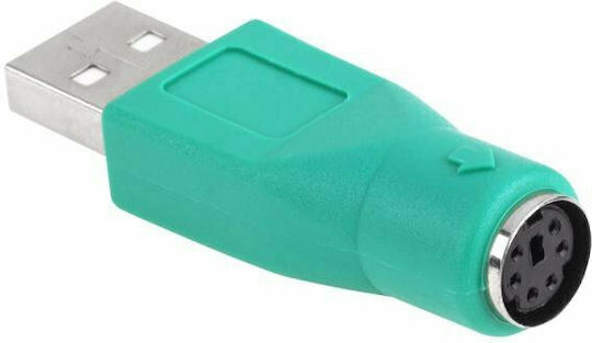 DM Pro Convertor USB-A masculin în PS/2 feminin Verde 1buc DM-0502-1