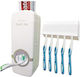Aria Trade AT500863 Zahnbürstenhalterung mit automatischem Zahnpasta-Spender Tapete Kunststoff Weiß
