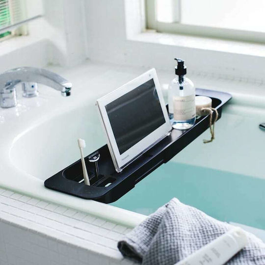 Yamazaki YMZK Bathtub Shelf Plastic 75x15.5x4.5cm Black