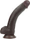 Lovetoy Glass Dildo with Balls and Suction Cup Black 24cm