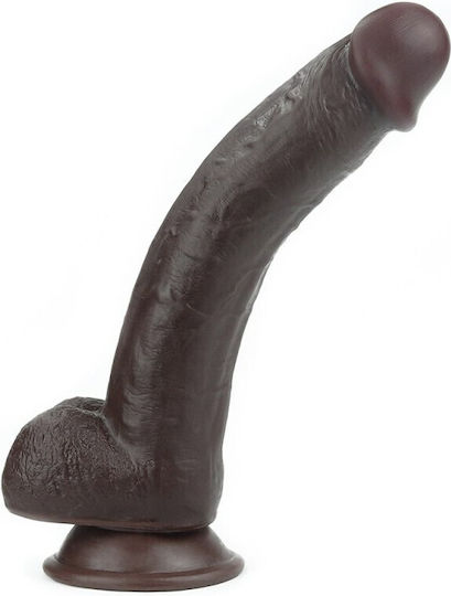 Lovetoy Glass Dildo with Balls and Suction Cup Black 24cm