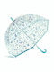 Djeco Kids Curved Handle Umbrella Unicorn with Diameter 70cm Turquoise