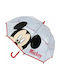 Mickey Mouse Clubhouse Kids Curved Handle Umbrella Mickey with Diameter 90cm Transparent