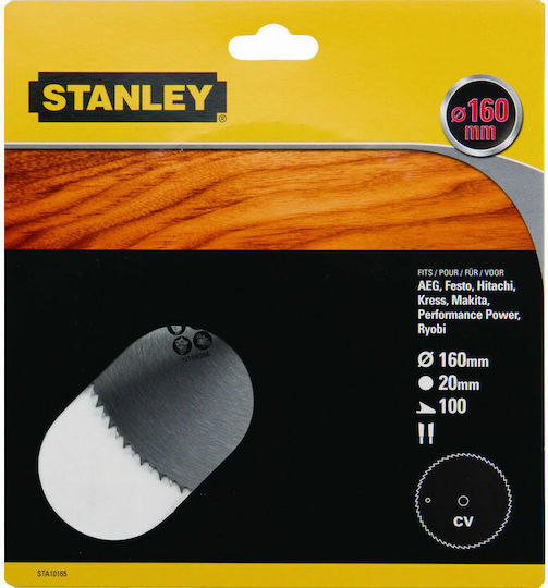 Stanley STA10165 Cutting Disc Wood 160mm with 100 Teeth 1pcs