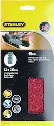 Stanley Palm Sander Sanding Sheet K40 93x230mm Set 5pcs