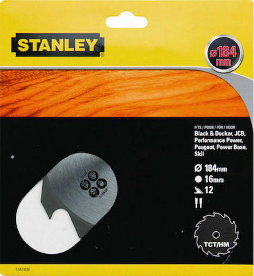 Stanley STA13020 Cutting Disc Wood 184mm with 12 Teeth 1pcs