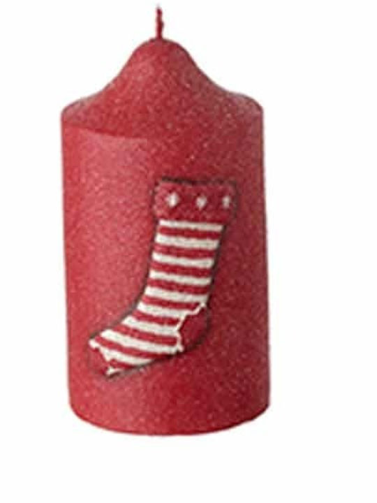 JK Home Decoration Christmas Red Candle 12cm