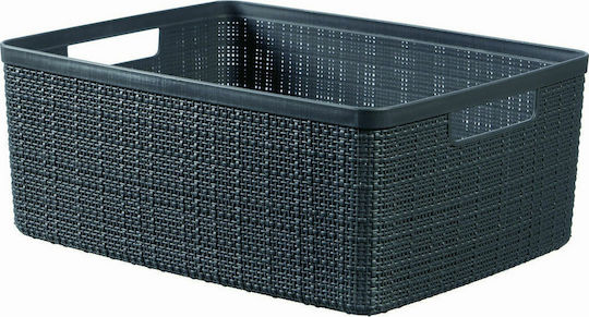 Curver Plastic Storage Basket Jute Gray 12lt