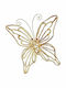 JK Home Decoration Christmas Metal Figure Butterfly Gold 6pcs