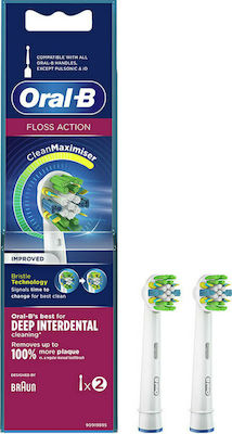 Oral-B Floss Action CleanMaximiser Electric Toothbrush Replacement Heads 115560 2pcs