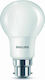 Philips LED Bulb 8W 110mm for Socket B22 and Shape A60 Warm White 806lm
