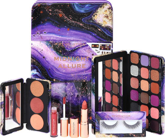 Revolution Beauty Midnight Allure Σετ Μακιγιάζ Advent Calendar για Πρόσωπο, Μάτια & Χείλη 5τμχ