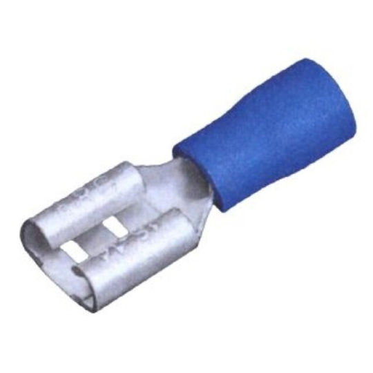 Eval Ακροδέκτης Συρταρωτός με Μόνωση 6.3mm Μπλε (04365-2BL)