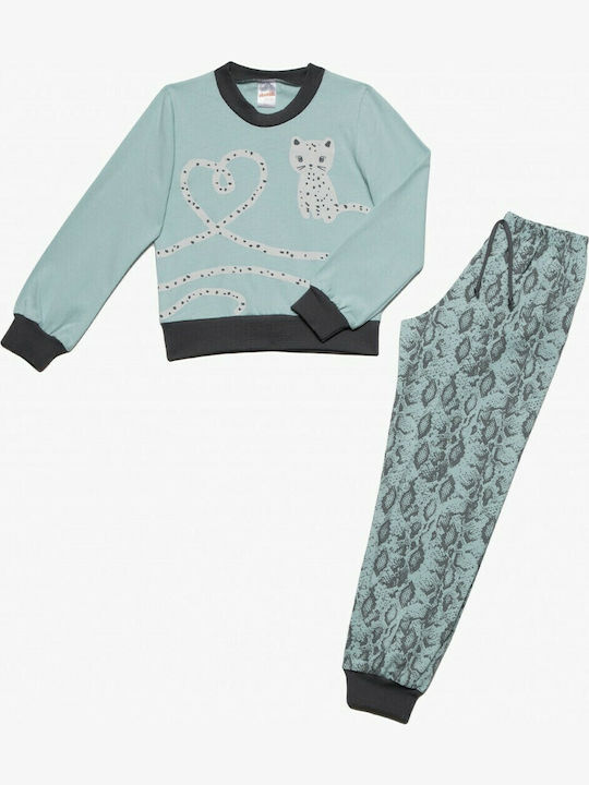 Minerva Kids' Pajamas Winter Turquoise RELAX