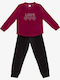 Minerva Set Top & Bottom Kids Winter Velvet Pyjamas Fuchsia