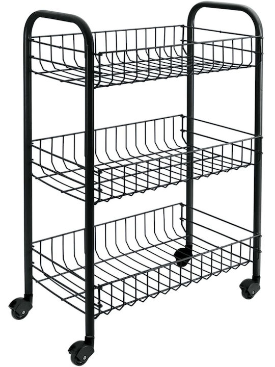 Metaltex Siena Kitchen Trolley Metallic 3 Tiers...