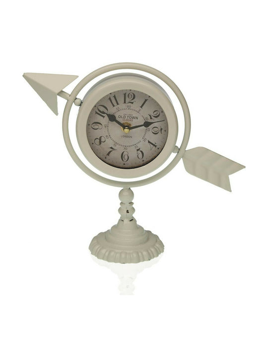 BigBuy Βέλος Tabletop Clock White S3406890