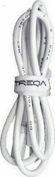 Treqa CA-8572 Cablu USB-A la Lightning Alb 3m C...