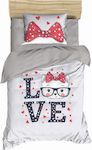 Flamingo Βρεφική Παπλωματοθήκη Love Kitty 1755-2 Πολύχρωμη 120x170εκ.