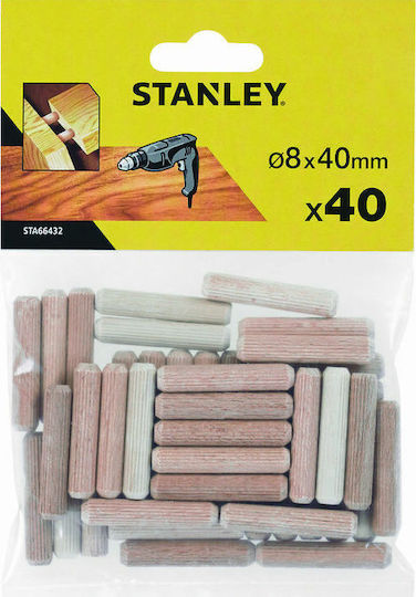 Stanley Dübeldübel Holzdübel 8mm STA66432 40Stück