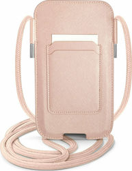 Guess Saffiano Metal Logo L Sock & Pouch Pink Guess Saffiano Metal Logo L Sock & Pouch Pink